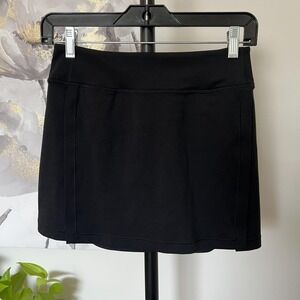Athleta Girl Goal Getter Skort Black Athletic Tennis Golf Skirt Built In Shorts